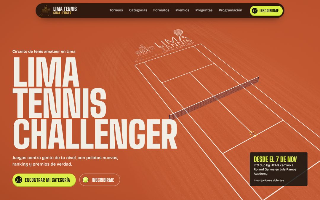 Página de Lima Tennis Challenger